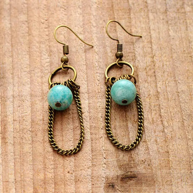 Ocean Spirit Amazonite Earrings-Your Soul Place